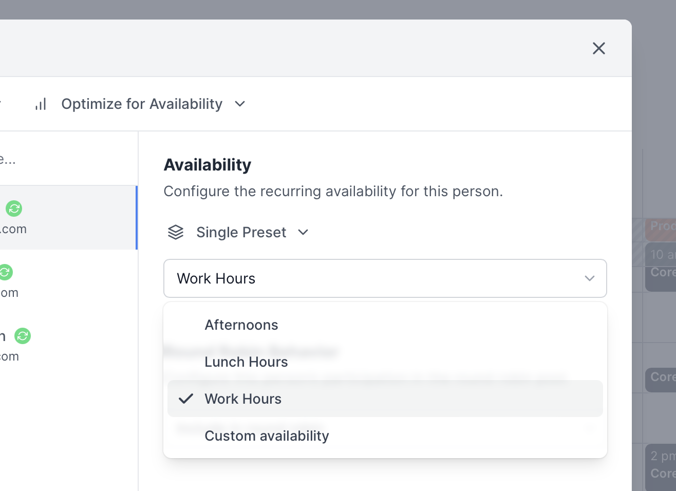 Round robin availability